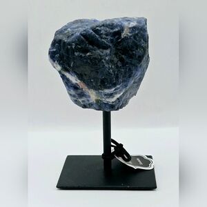 Sodalite Crystal on Stand Brazil 1lb Raw Blue Stone Display Décor
